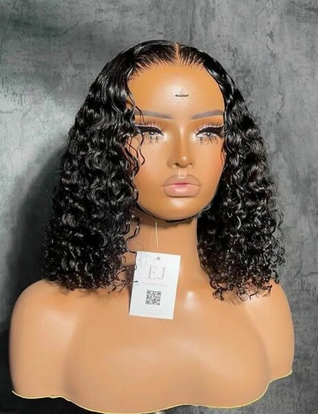 Perruque bob bouclée naturelle