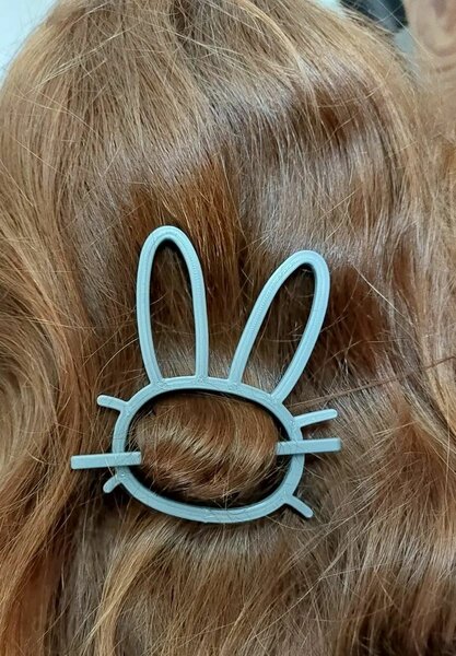 Rabbit hair pin