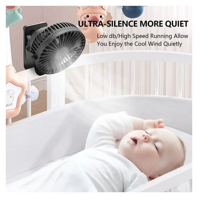 Ventilateur USB à clipser ultra silencieux, mini ventilateur
