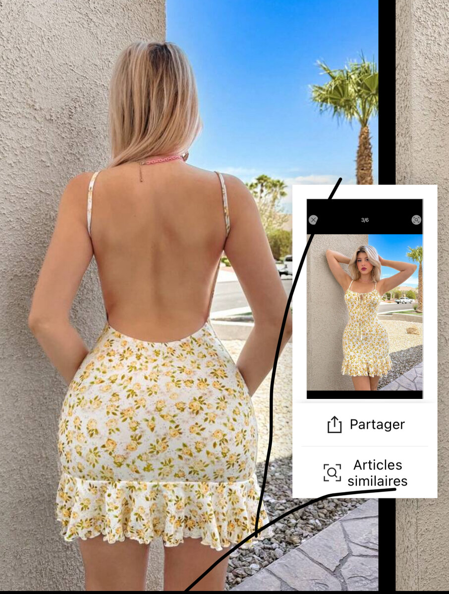 Robe d'été dos nu florale