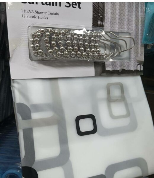 Rideau de douche PEVA avec crochets