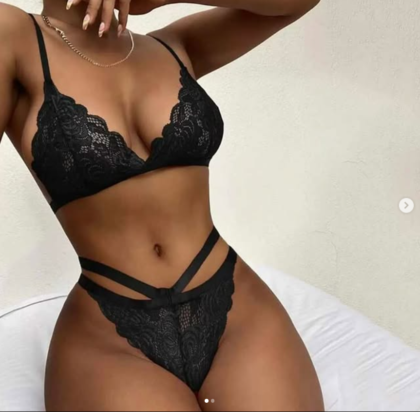 Bra and panties set black