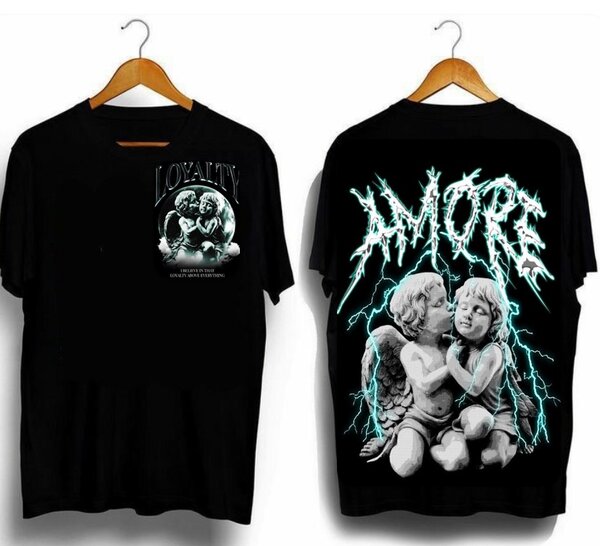 T-shirt imprimé rétro Amour