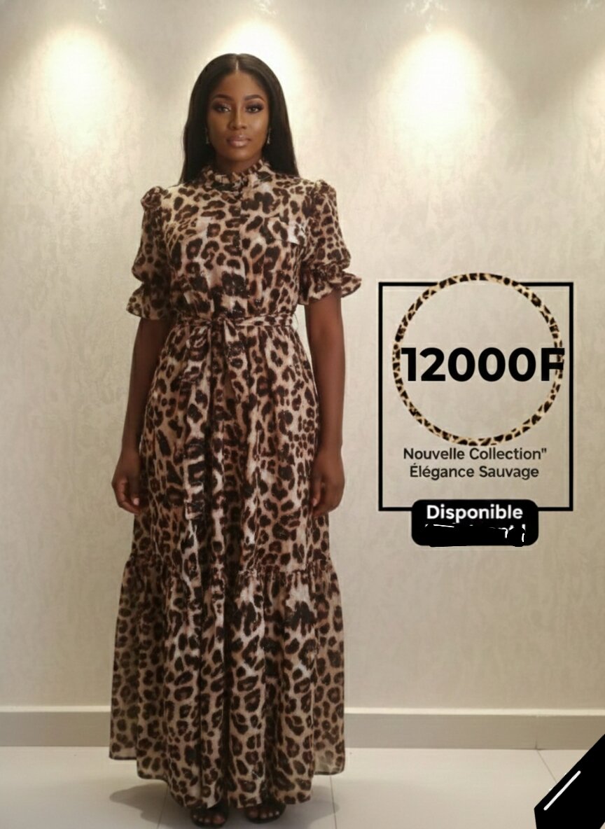 Robe Longue Léopard Élégante