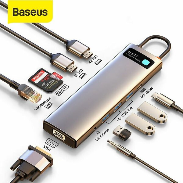 Baseus Hub USB-C 11-en-1