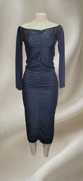 Robe longue élégante noire