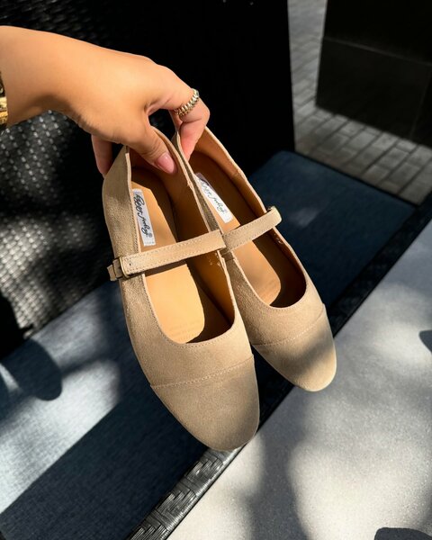 Базовые балетки из замши