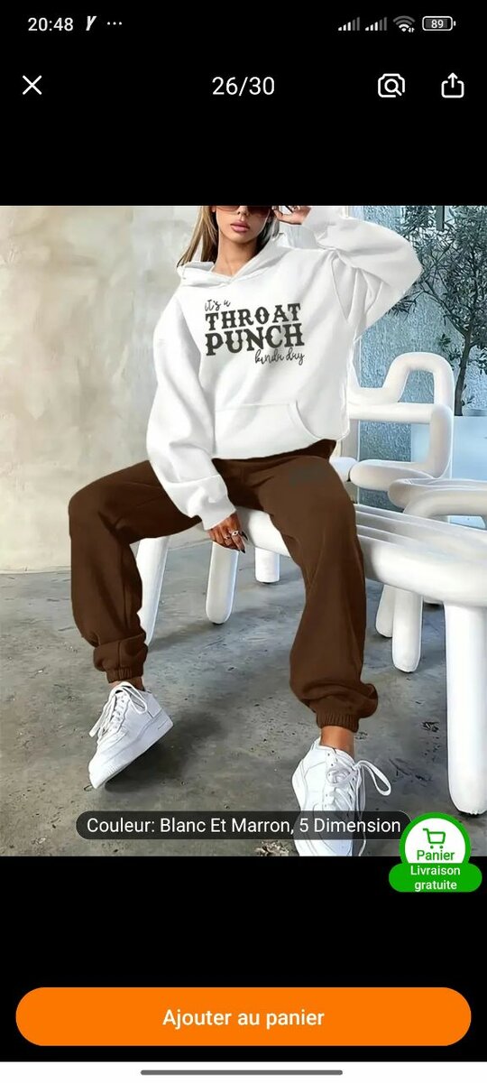 Sweatshirt Femme "Throat Punch"