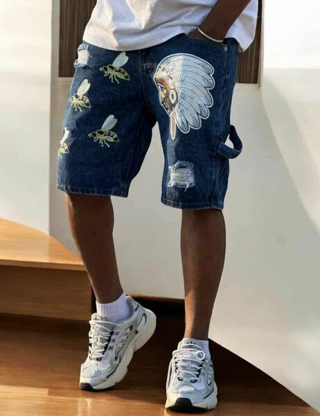 Bermudas en denim décontracté