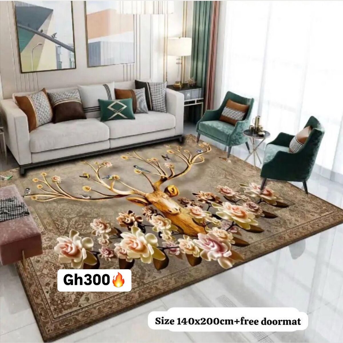 Beautiful and soft patterned carpet