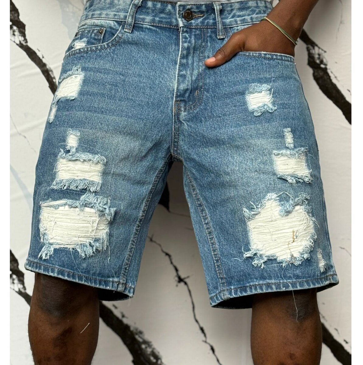 Shorts en jean décontracté homme