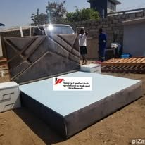 custom made bed with a high base