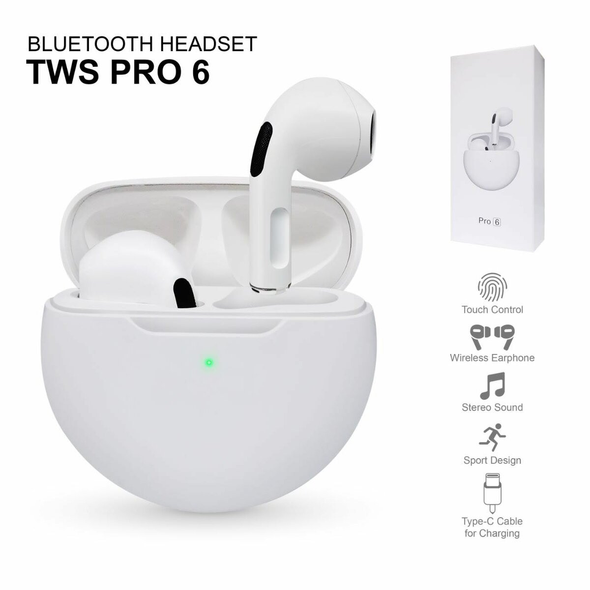 Écouteurs Bluetooth TWS Pro 6