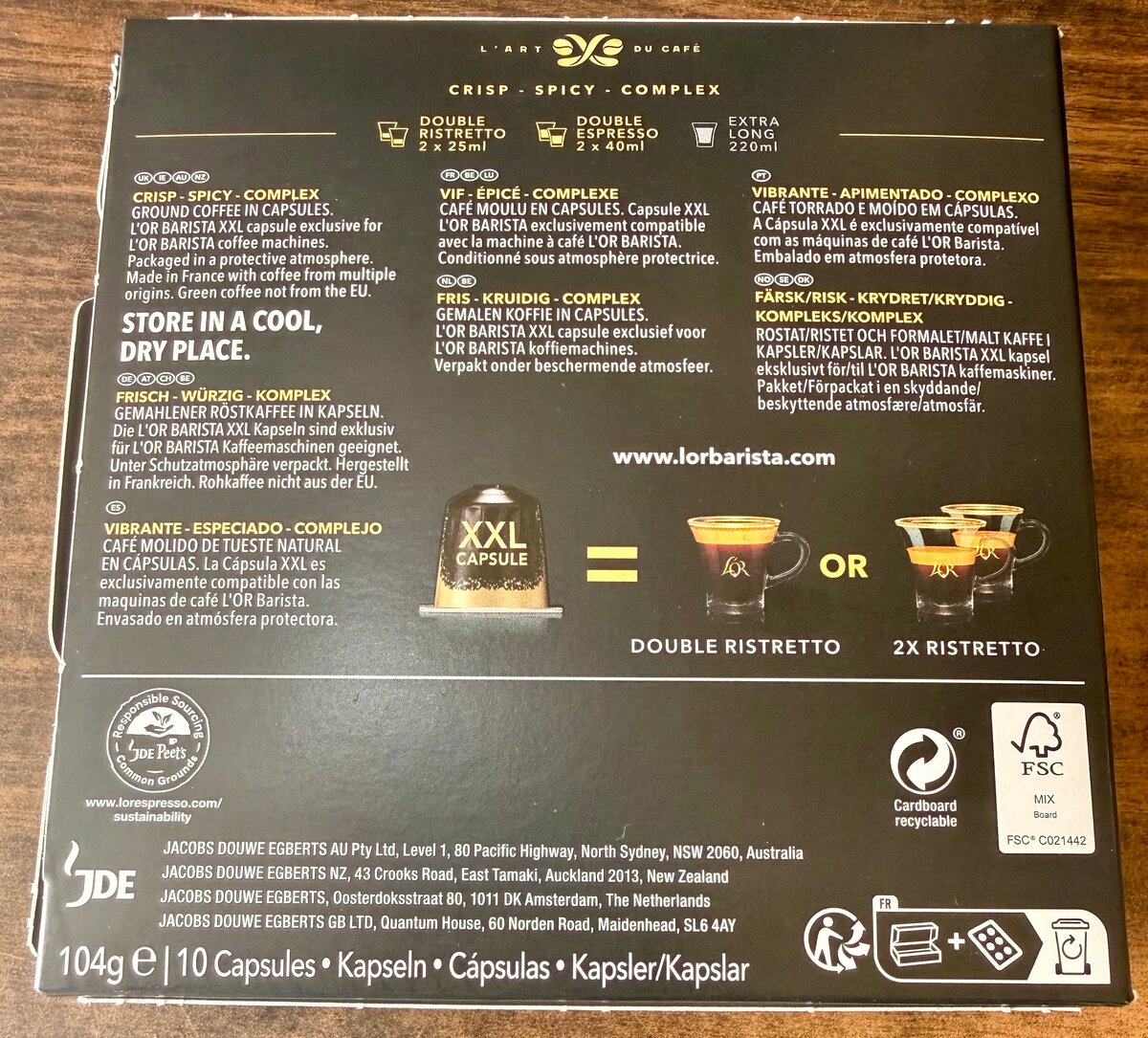 Capsules L'OR Double Ristretto