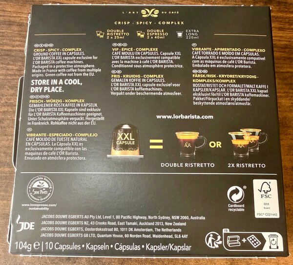 Capsules L'OR Double Ristretto