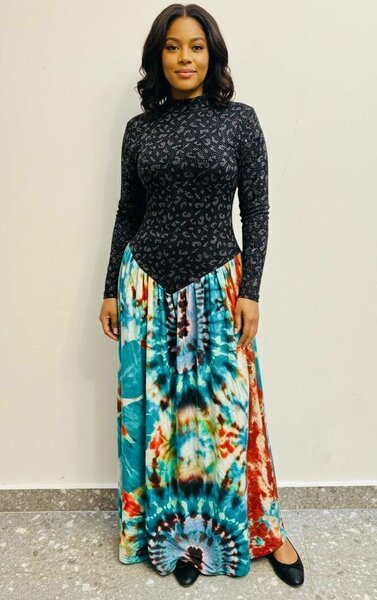 Robe longue en dentelle bohème