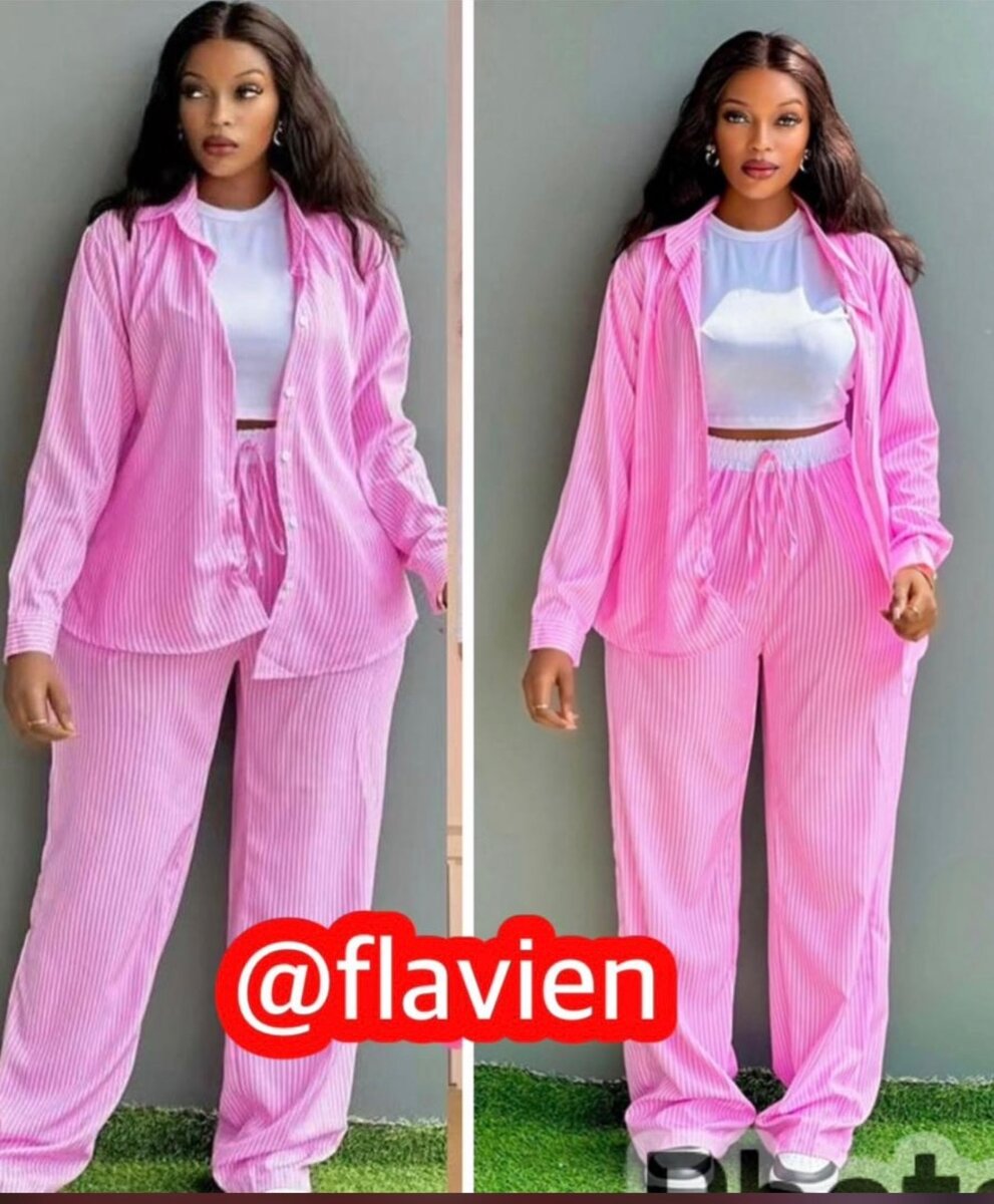 Ensemble décontracté rayé