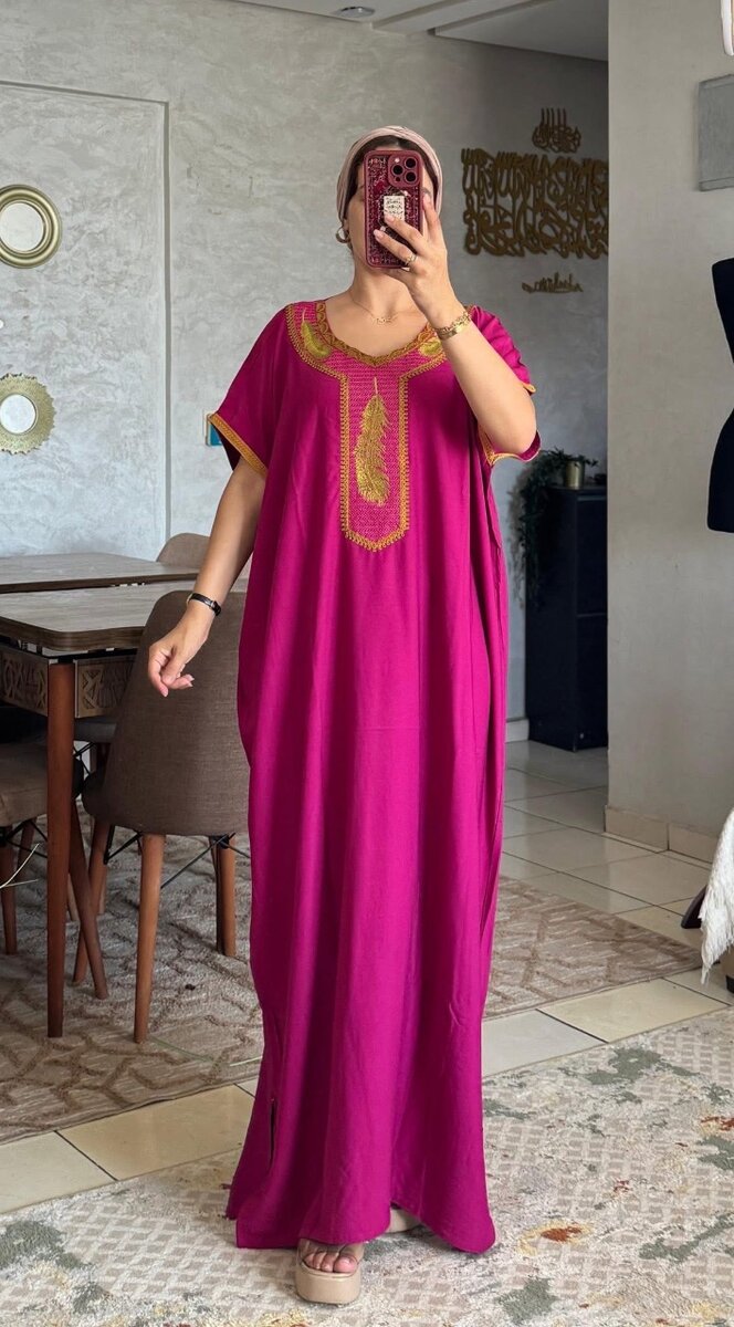 Caftan Rose Élégant