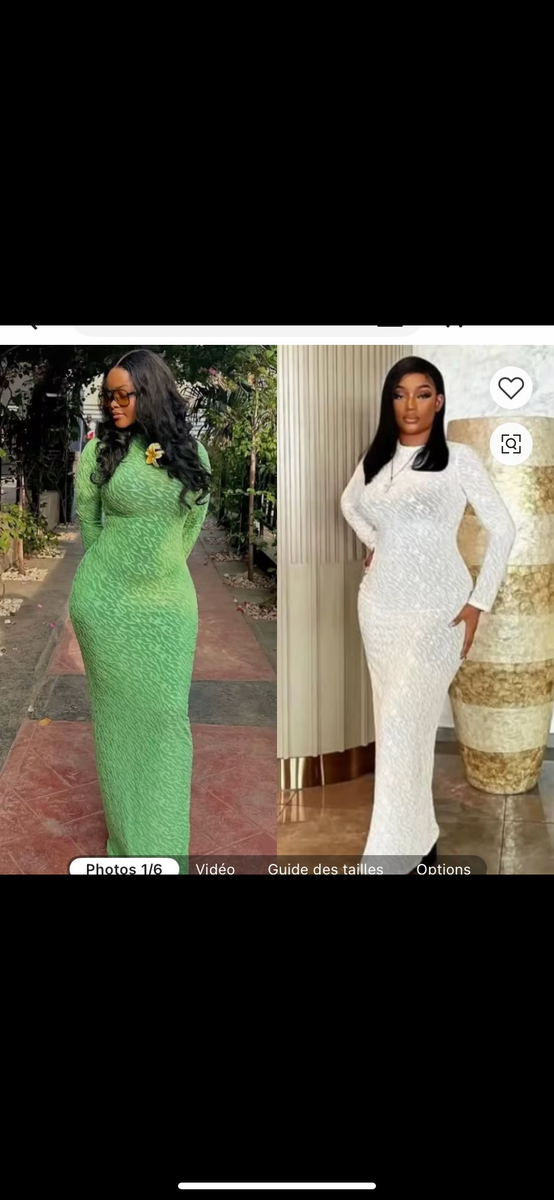 Robe longue élégante en dentelle