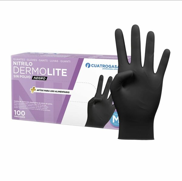 Gants en nitrile noirs sans poudre