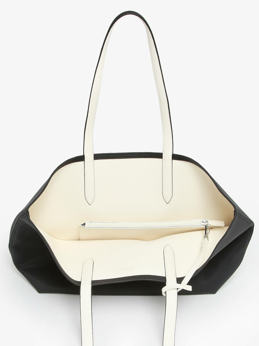 Cabas réversible noir et blanc