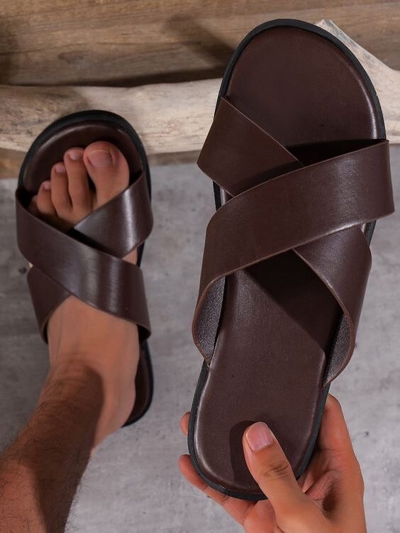 Sandales en cuir confort homme