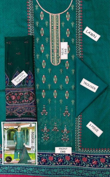 Printed lawn suit