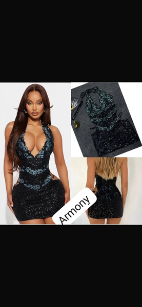 Robe Pailletée Dos Nu Sexy