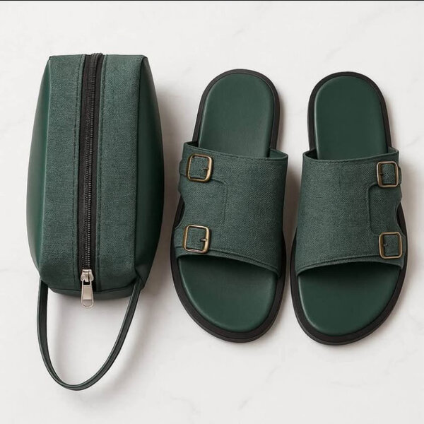 Sandales plates avec sac de luxe