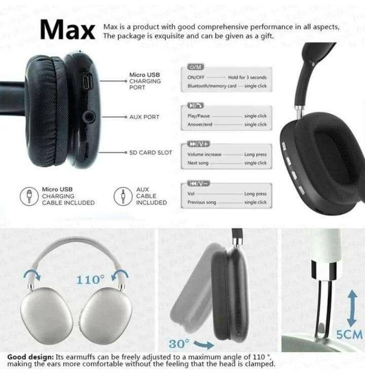 ORIGINAL P9 WIRELESS BLUETOOTH HEADPHONES