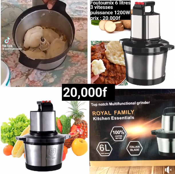 FOUTOUMIX- Mixeur Foutou, graines,Légume & Viande