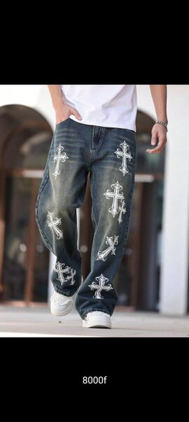 Jean ample croix tendance