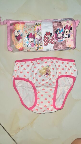 6 slips Fille Coton Motifs