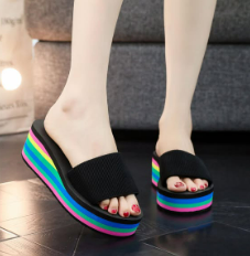 Rainbow slippers