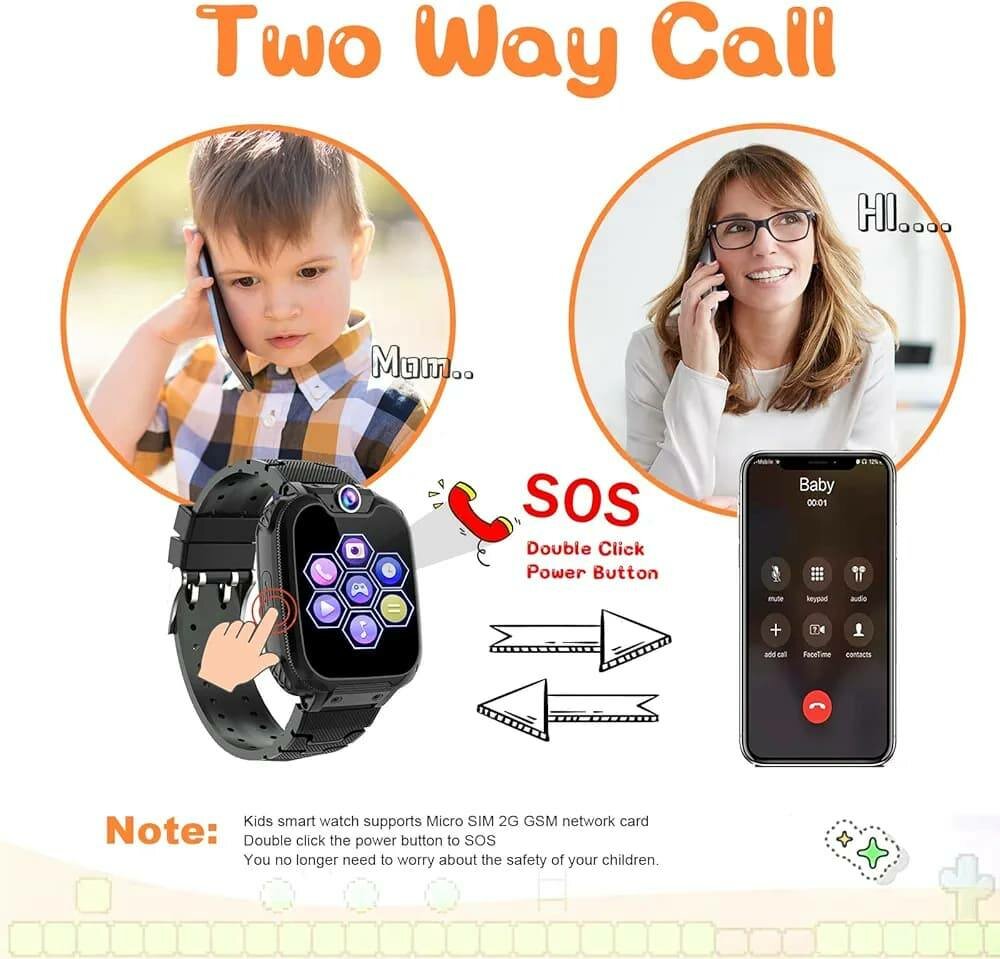 Montre intelligente pour enfants pour garçons et filles Mont