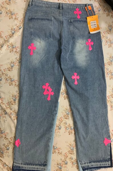 Jeans chrome Heart  bleu (2XL)