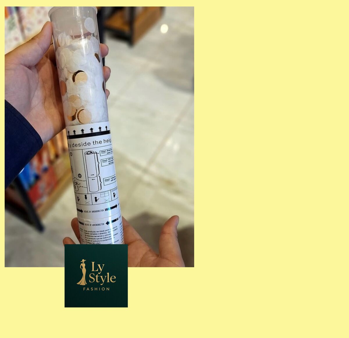 Confettis en or et blanc