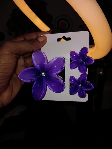 Barrettes fleurs colorées