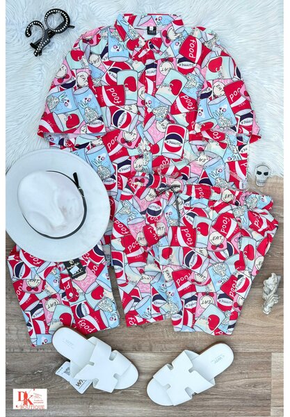 Pyjama d'été imprimé pop art