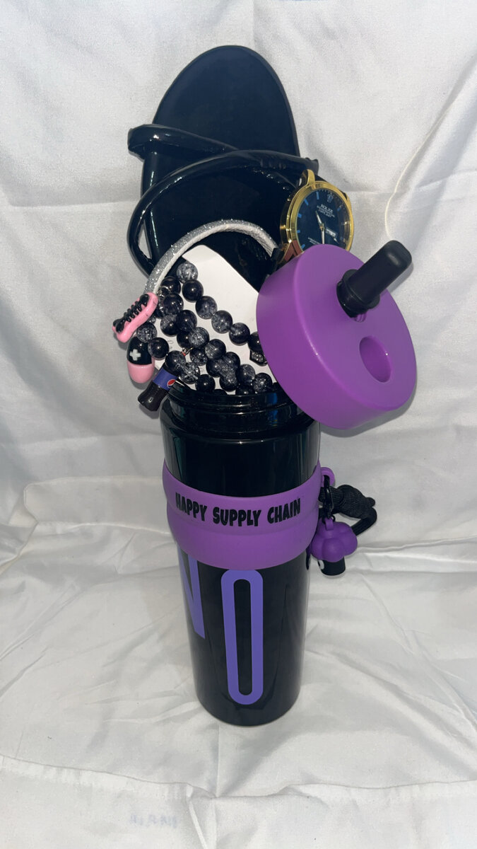 Gourde amusante avec accessoires