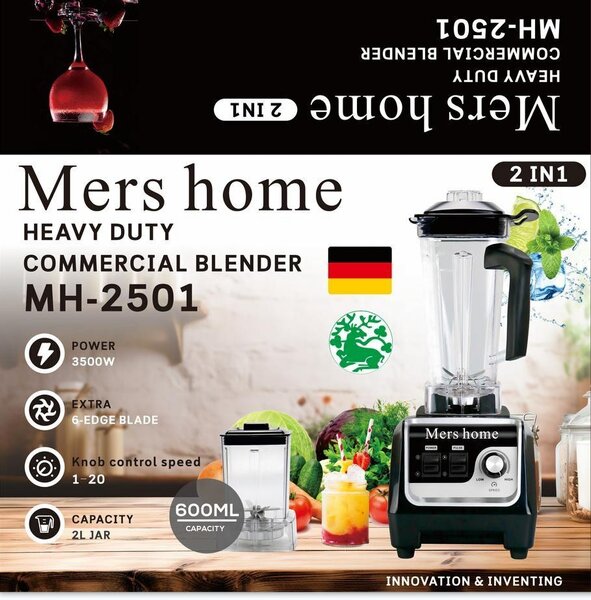 Mershome heavy Duty commercial Blender with Grinder
