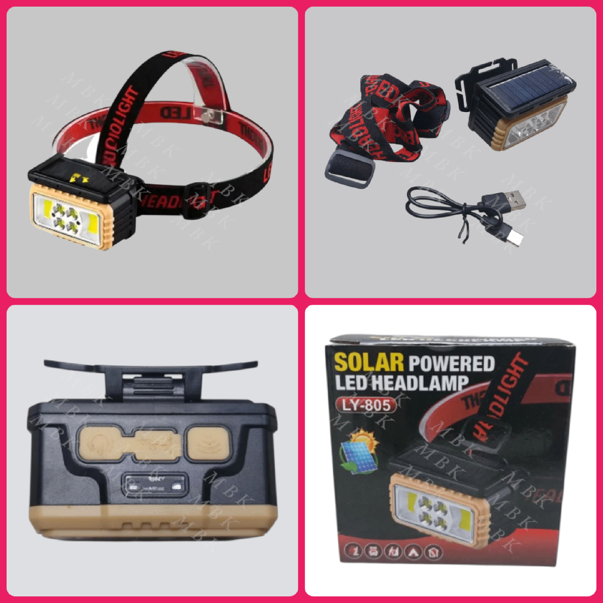 Lampe Frontale LED Solaire