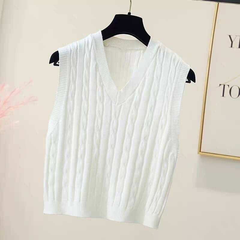 Chic Pull V sans manches