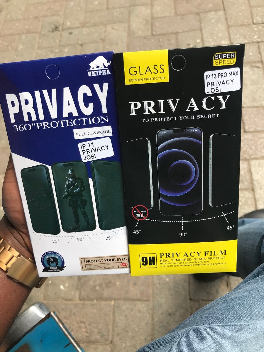 Privacy screen protectors
