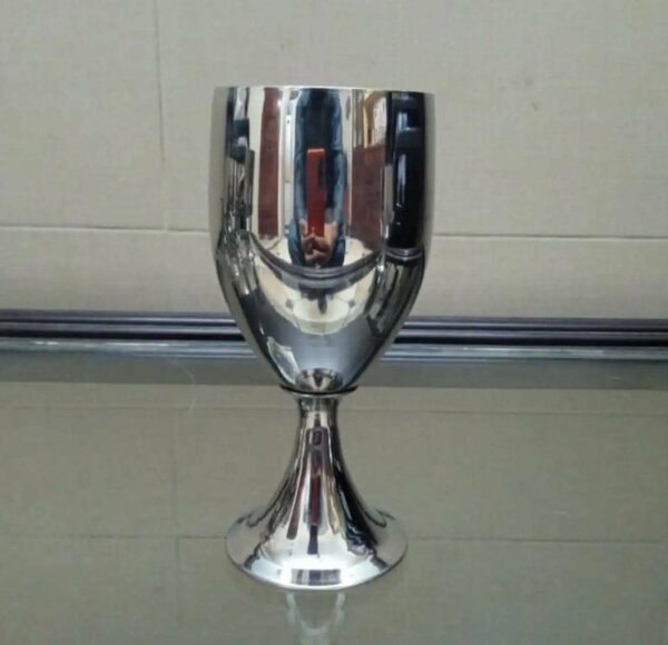 Stainless steel wine glass