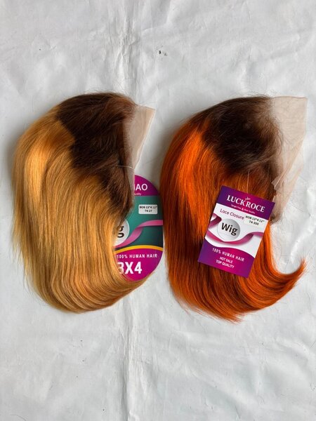 LUCKROCK Perruques frontales cheveux humains