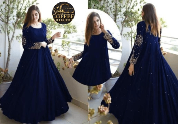 Embroidery maxi suit