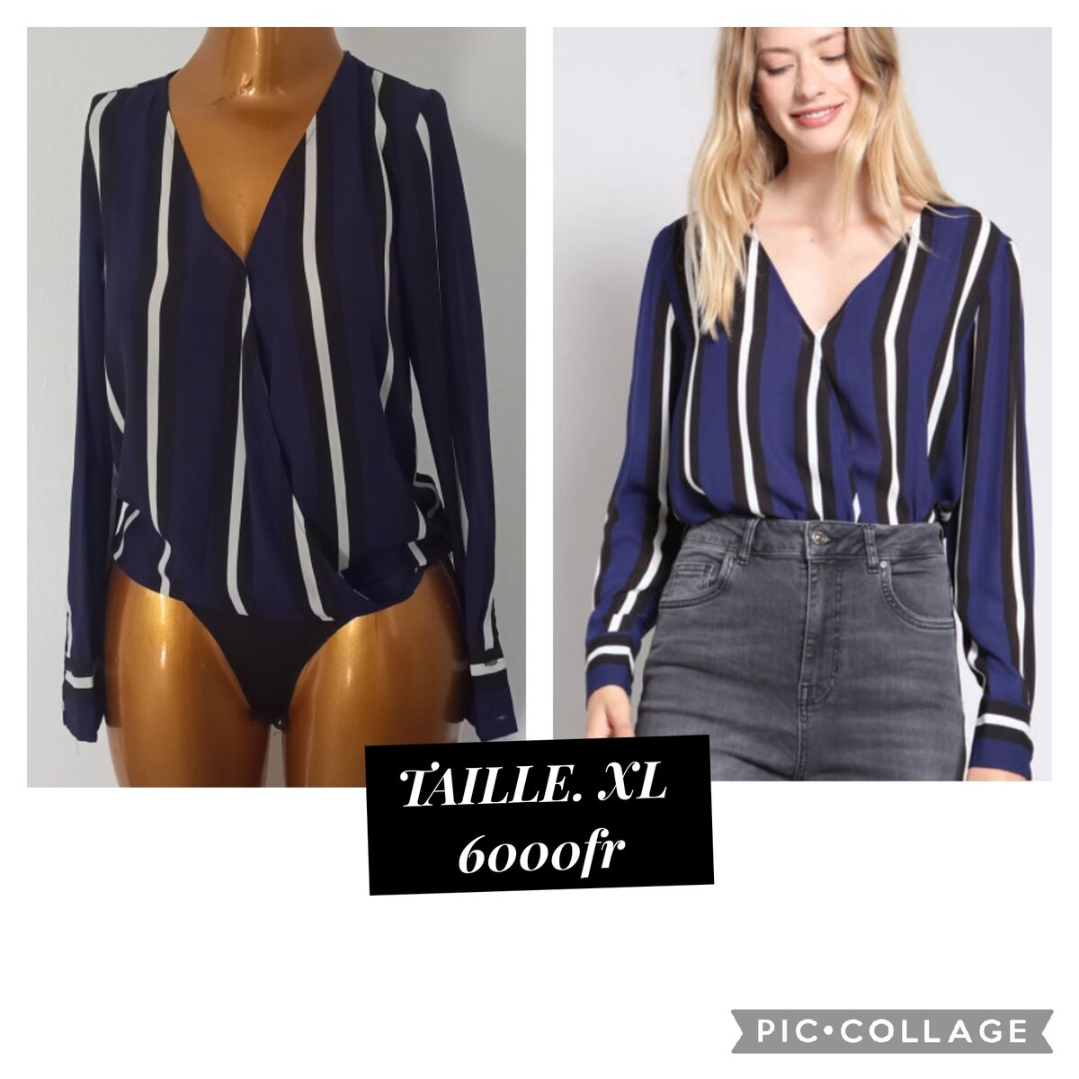 Body élégant à manches longues