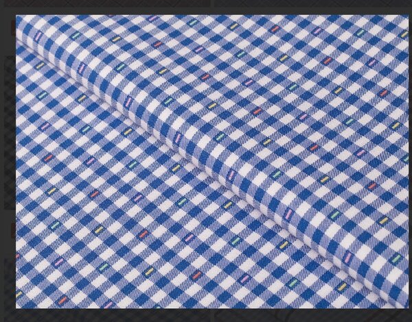 Tissu à motif carreaux et rayures