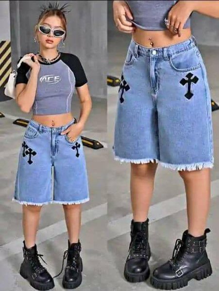 Shorts en jean déchiré